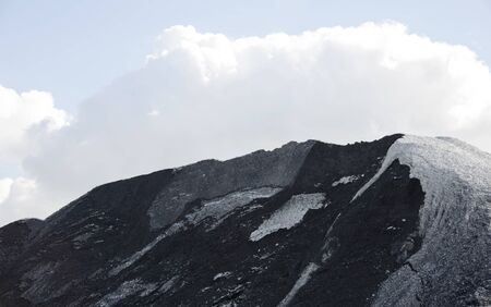 belt with black coal for industrial useの写真素材