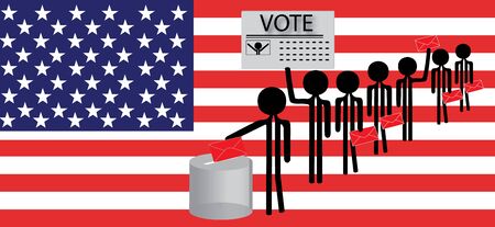 voting americaのイラスト素材