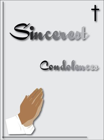pray condolence cardのイラスト素材