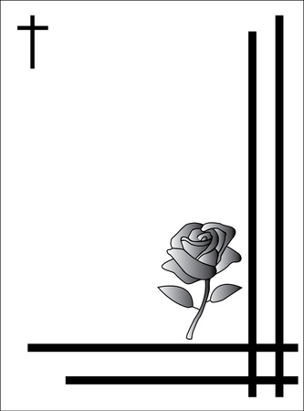 rose condolence cardのイラスト素材