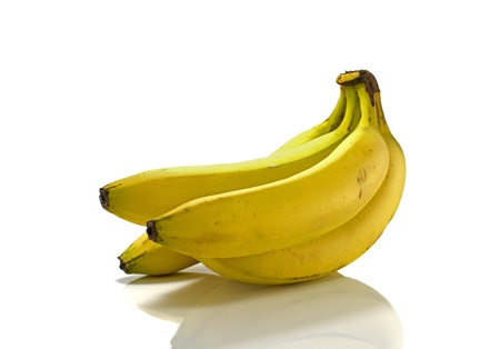 banana isolated on white backgroundの写真素材