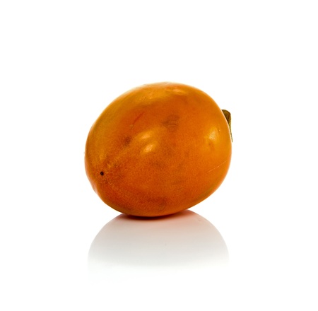 kaki fruit from asia isolated on whiteの写真素材