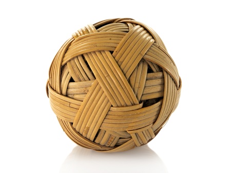 rattan ball used in asia sport sepakの写真素材
