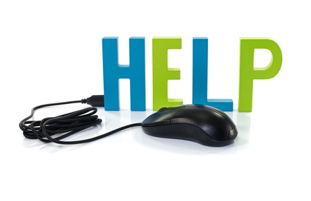 internet computer help on white background
