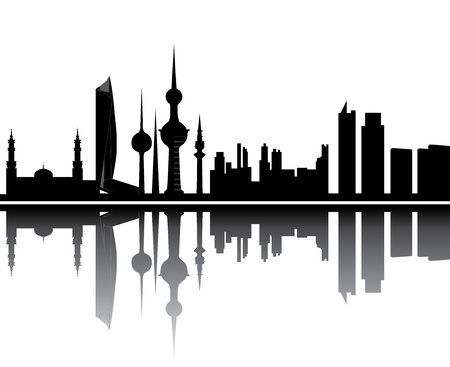 kuwait skylineの写真素材