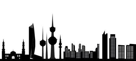 kuwait skylineの写真素材