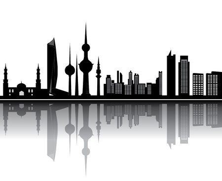 kuwait skylineの写真素材