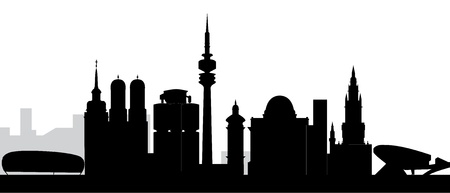 munchen skylineの写真素材