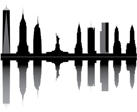 new york skylineの写真素材