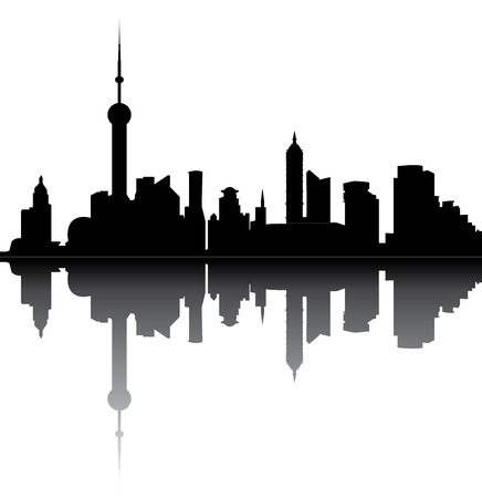 shanghai skylineの写真素材