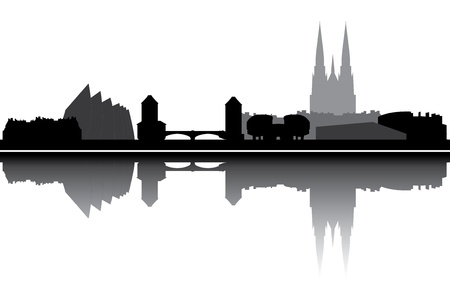 strasbourg skylineの写真素材