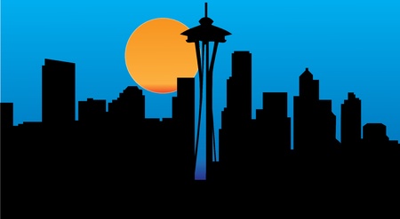 seattle skylineの写真素材