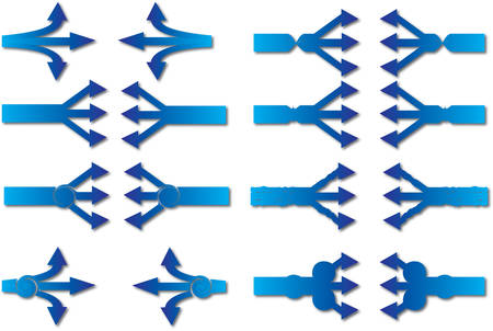 arrows left right up and downのイラスト素材