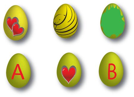 drawing of easter eggs in different colors
のイラスト素材