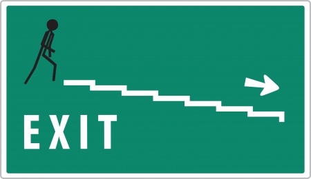 man on green warning exit sign
のイラスト素材