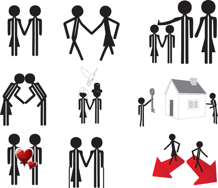 together as familyのイラスト素材