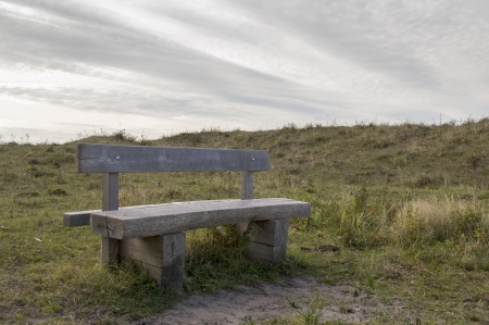 old ancient bench in the forest to sit and rest