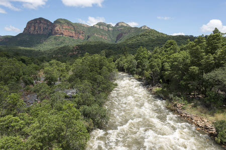 drakensberg in south africa near hoedspruit with clouds skyの写真素材