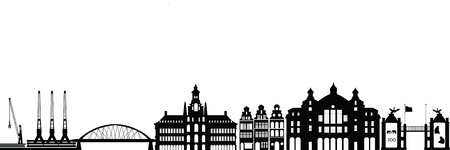 antwerp skylineのイラスト素材
