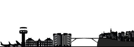 luxembourg city skylineのイラスト素材