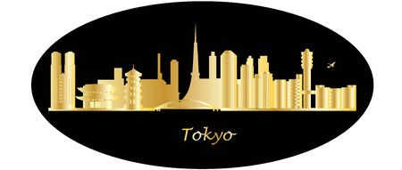 japanese city tokyo skylineの写真素材