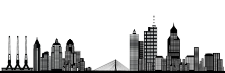 city skylineのイラスト素材
