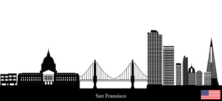 san fransisco skylineのイラスト素材