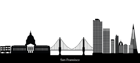 san fransisco skylineのイラスト素材