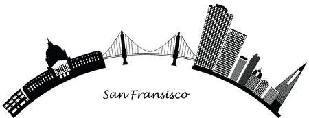 san fransisco skylineのイラスト素材