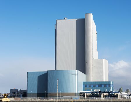 coal-fired power plant on the Maasvlakte, the industrial harbor district of Rotterdamのeditorial素材