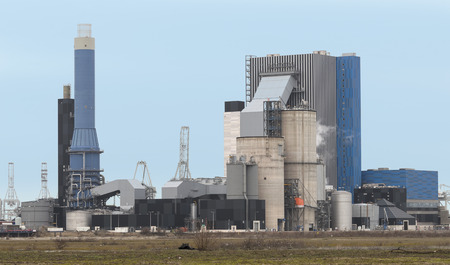 poer energy plant on the maasvlakte rotterdam europoort industrial areaのeditorial素材
