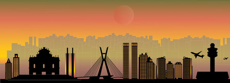 sao paulo Skyineのイラスト素材
