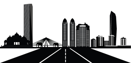 sao paulo city skylineのイラスト素材