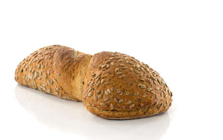 homemade fresh bread isolated on white background