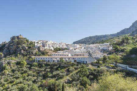 The Spanish village of zuheros in the mountains of Andalusiaの写真素材