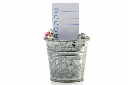 little painter figure striping item from the bucket listの写真素材