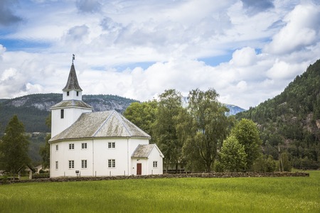 ardal church in bygland norway near Valleの写真素材