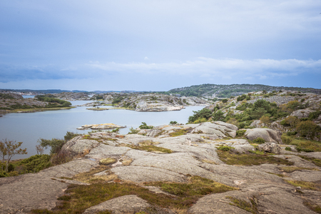 coastline in sweden above fjallbackaの写真素材