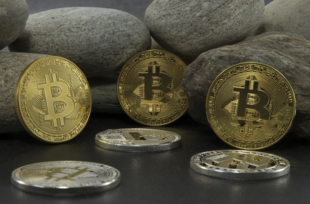 bitcoins solid as a rockの写真素材