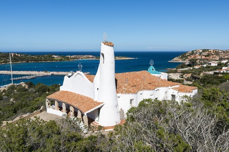 church Stella Maris in Porto Cervo, Costa Smeralda, Sardiniaの写真素材