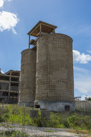old abandonned industry in the north of sardiniaの写真素材