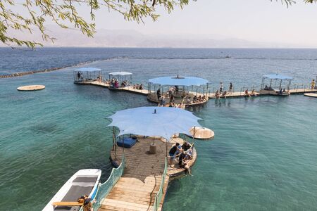 people at the beach of eilat