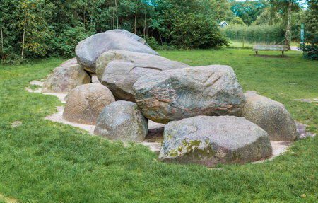 a big hunebed in Holland found in dieverの写真素材
