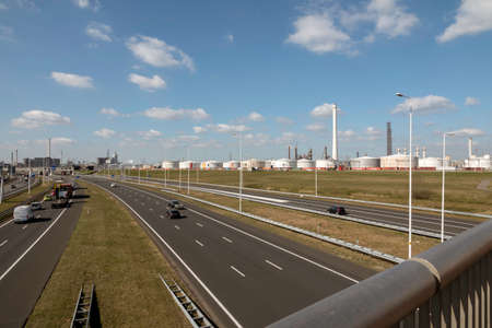shell refinery pernis near rotterdam in hollandのeditorial素材