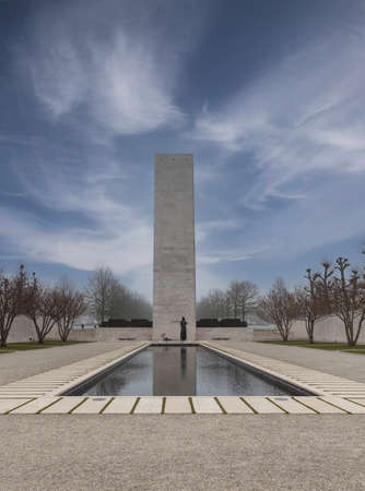 the Netherlands American Cemetery in Margratenのeditorial素材