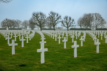 dutch American Cemetery and Memorial in Margraten,hollandの写真素材