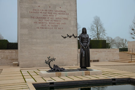 Dutch american cemetery and memorial in Margraten,hollandのeditorial素材