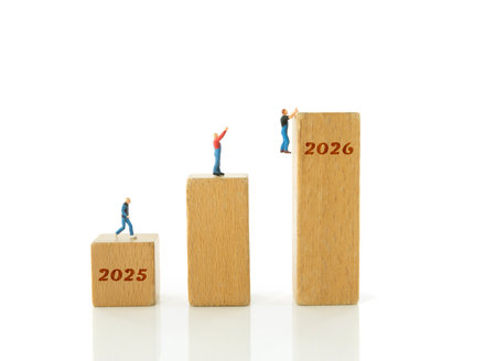 miniature puppets as icon for going for career in the new year
