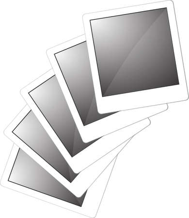collection of vector photo frames isolated on whiteの写真素材