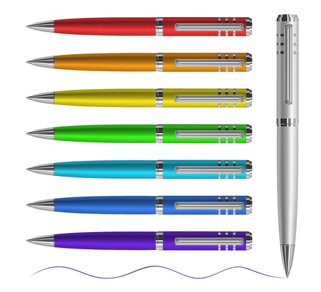 Set of colored pens  のイラスト素材